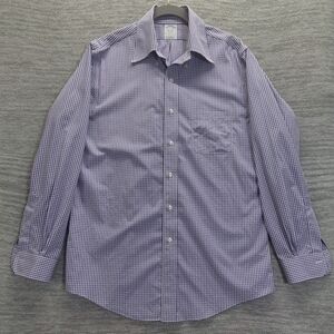 Brooks Brothers Lavender & White Gingham Dress Shirt